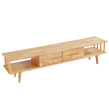 Load image into Gallery viewer, DELAVIN Solid Wood TV Stand with Fence Line Storage