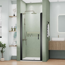 Load image into Gallery viewer, DELAVIN Pivot Frameless Shower Door, Glass Shower Door with Clear SGCC Tempered Glass, Pivot Swing Shower Door in Silver, Single Shower Door Reversible Installation, Magnetic Seal Strip