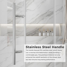 Load image into Gallery viewer, DELAVIN Frameless Hinged Shower Door, Hinged Glass Shower Door with 5/16"(8mm) SGCC Tempered Glass, Bathroom Swing Shower Door with Magnetic Seal Strips