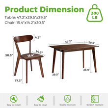 Load image into Gallery viewer, DELAVIN Solid Wood Dining Room Table Set