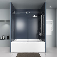 Load image into Gallery viewer, DELAVIN 56-60 inch Width x 59 inch Height Frameless Sliding Bathtub Shower Door, Bypass Glass Tub Door with Explosion-Proof Film