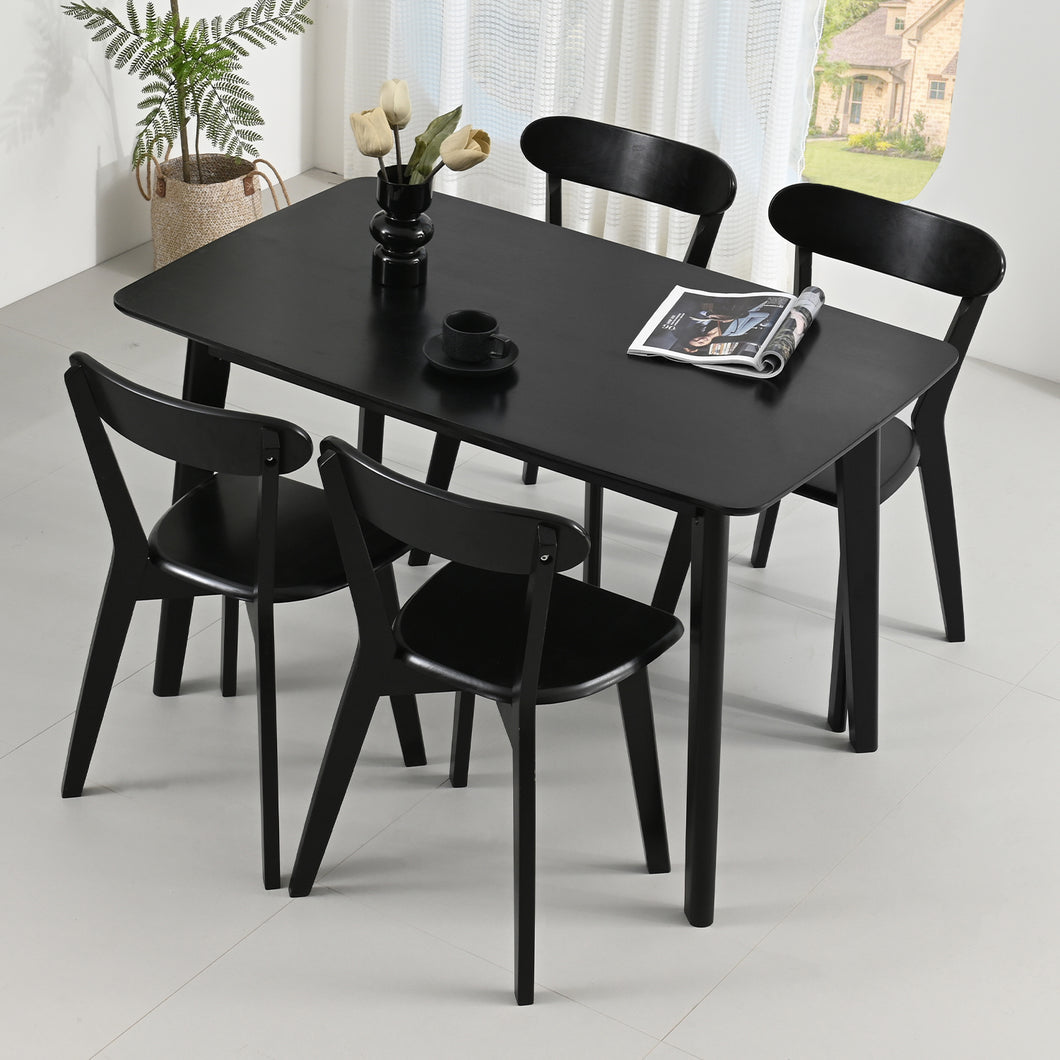 DELAVIN Solid Wood Dining Table Set