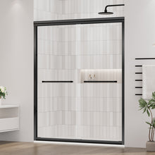 Load image into Gallery viewer, DELAVIN 56-60 in Width x 72 in Height Semi-Frameless Shower Door, Double Sliding Shower Glass Door with Explosion-Proof Film
