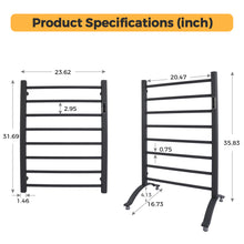 Load image into Gallery viewer, DELAVIN Wall Mounted/Standing Heated Towel Rack, Towel Warmer Rack, Timer and Temperature Control, Electric Mild Steel Towel Warmer (ETL Certified), Plug-in/Hardwired
