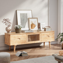 Load image into Gallery viewer, DELAVIN Solid Wood TV Stand with Harp Design Storage
