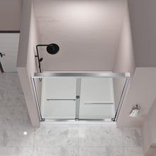 Load image into Gallery viewer, DELAVIN 57-59 in Width x 75 in Height Semi-Frameless Shower Door, Double Sliding Shower Glass Door with Explosion-Proof Film
