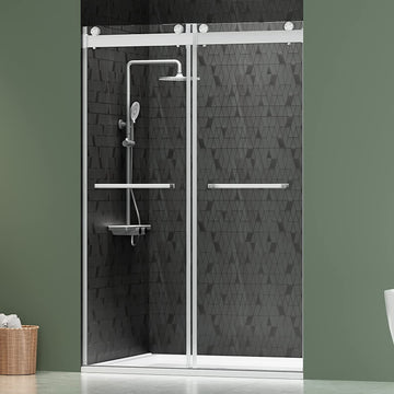 DELAVIN 44-48 Inch Width x 75 Inch Height Frameless Shower Door, 5/16