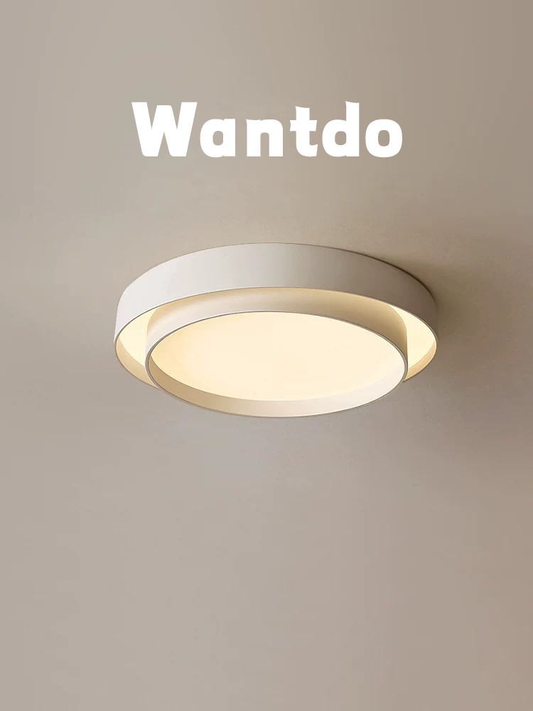 WANTDO Flush Mount LED Ceiling Lamp Fixture White,12 Inch 20 Watt, Thin Ceiling Lamp Surface Mount for Kitchen Bedroom Utility Laundry Closet Room,5 Color Temperatures in One