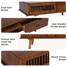 Load image into Gallery viewer, DELAVIN Solid Wood Coffee Table with Harp Design Storage
