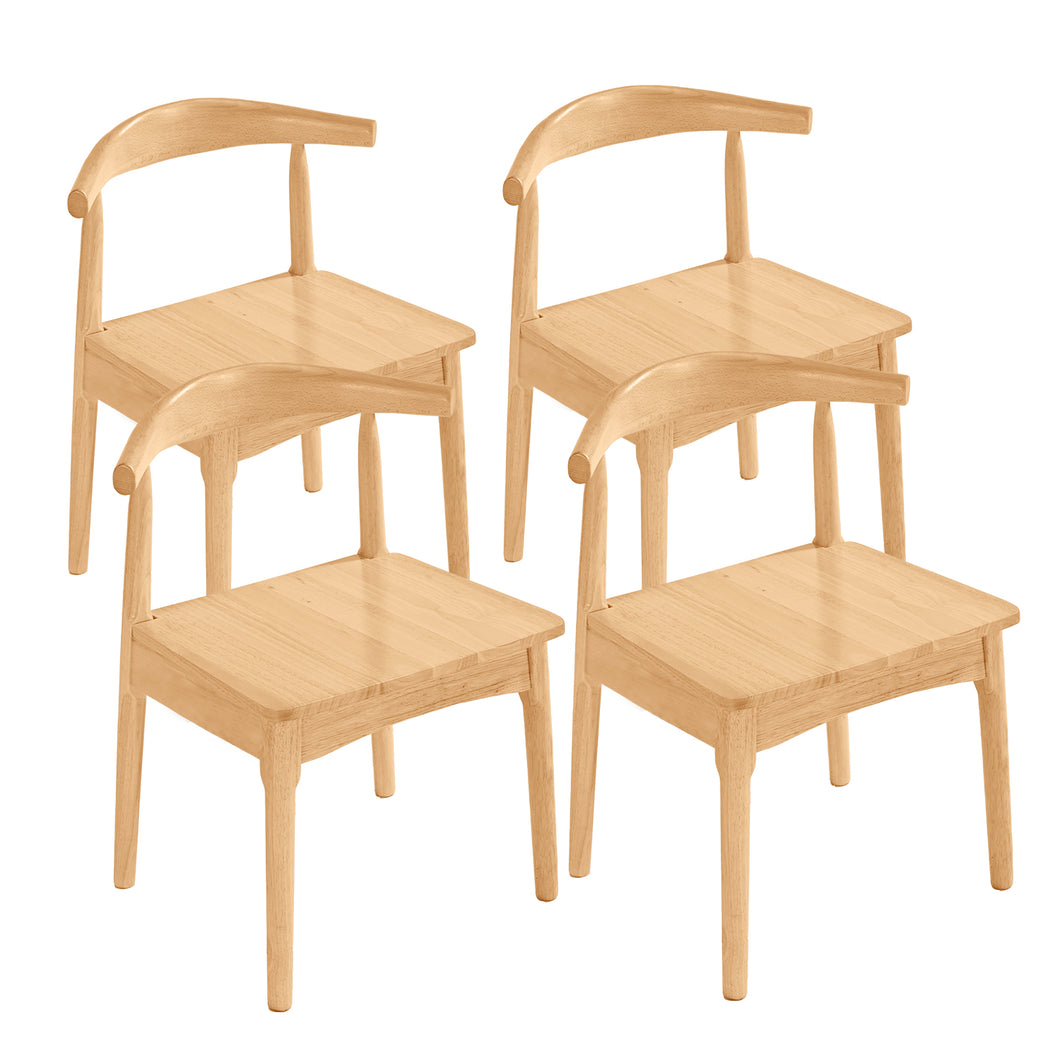 DELAVIN Solid Wood Dining Chairs with High Ladder Back